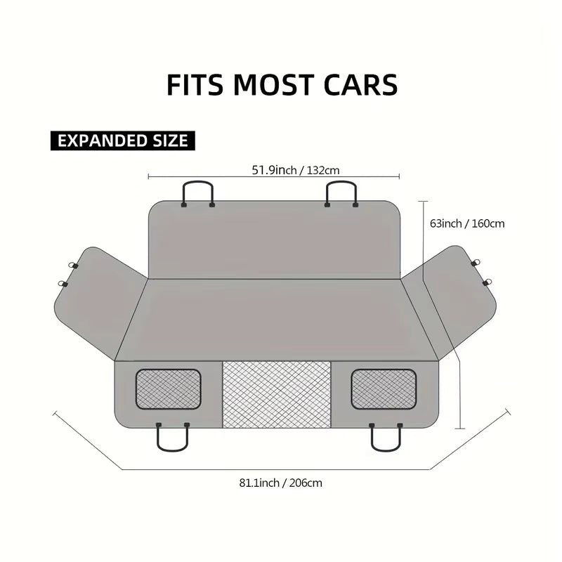 Paworae™ Hard Bottom Car Seat Cover for Dogs