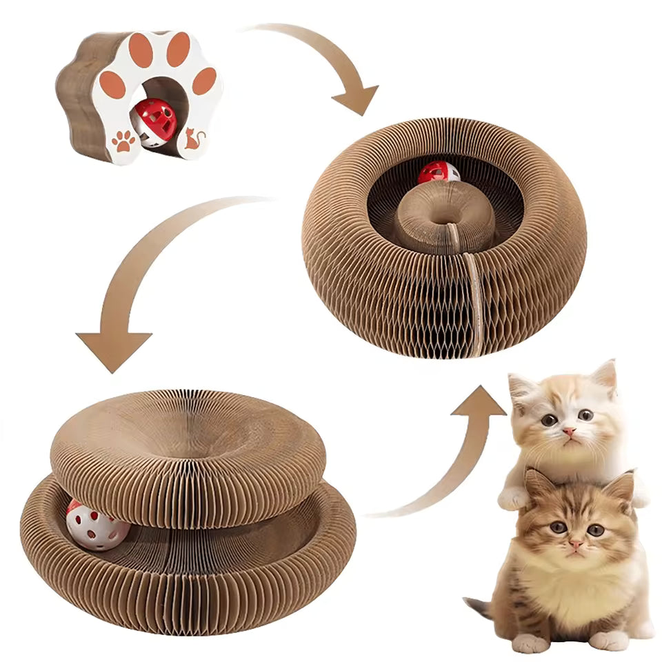 Paworae™ Cat Scratcher with Bell & Catnip