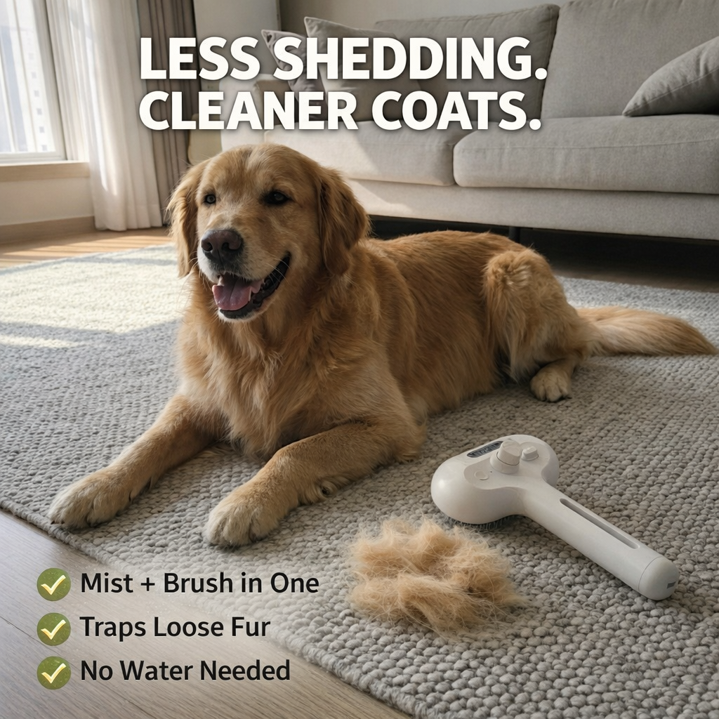 Paworae™ Steam Spray Pet Grooming Brush