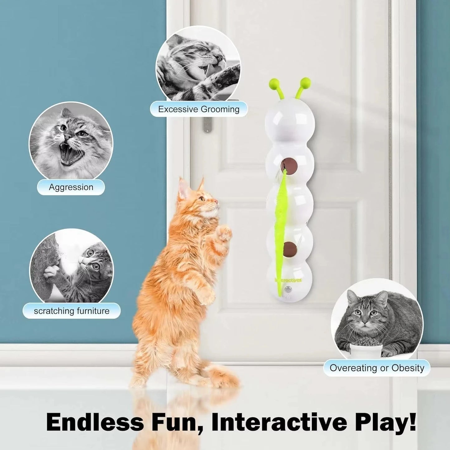 Paworae™ Smart Motion Cat Toy With Worm Design